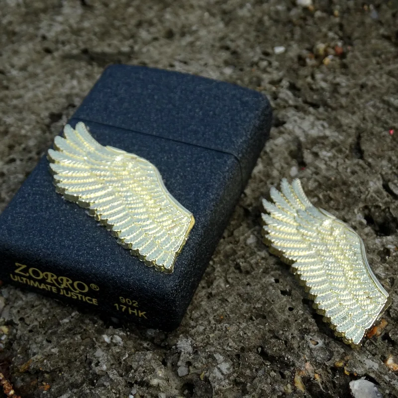 Металлический значок золотого крыла для бензиновой зажигалки ZIPPO DIY клей на