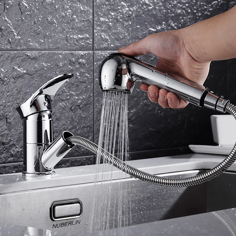Azeta Новое поступление Белый Выдвижной Кухня Tap 2-Функция водоотводная труба Torneira Cozinha одной ручкой Кухня кран MK6508W