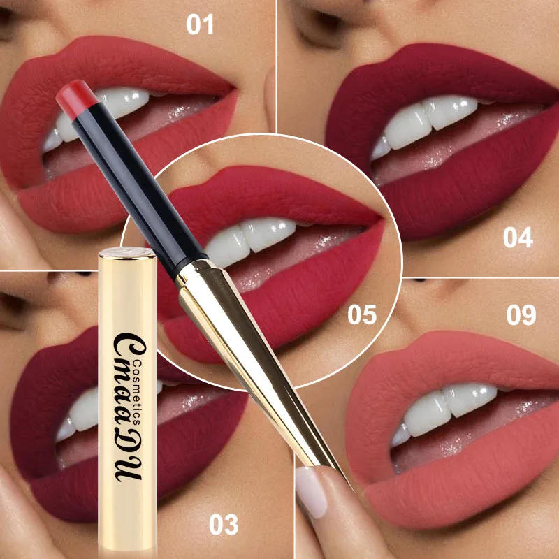 12 Colors Matte Bullet Head Lipstick Waterproof Long Lasting Makeup