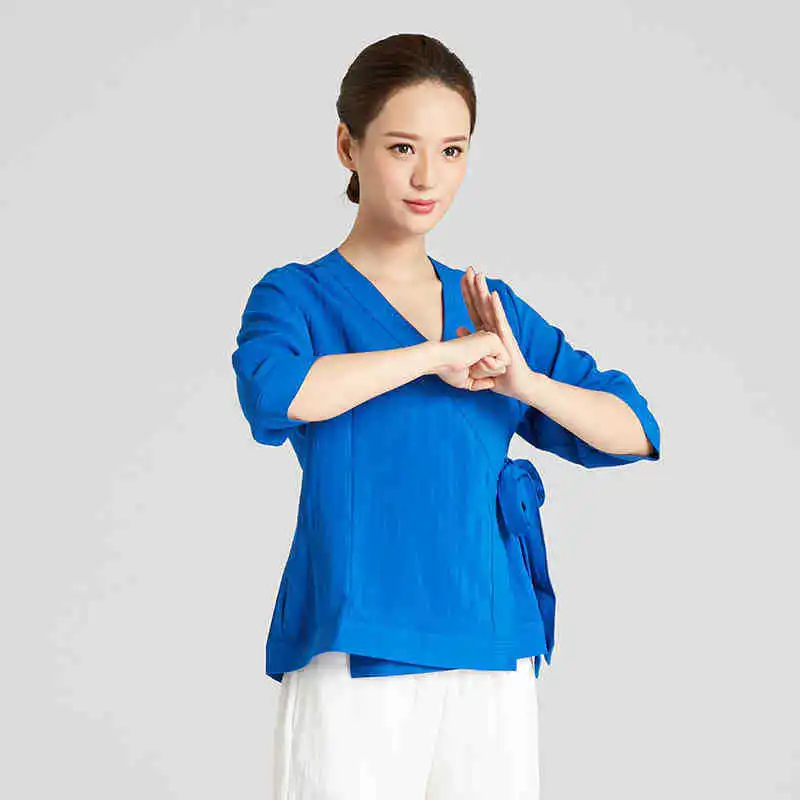 

Linen Kung Fu Clothes Top Grade Women Tai Chi Clothing Martial Arts Uniform Wudang wushu suit Include Top And Pants 2 Colors