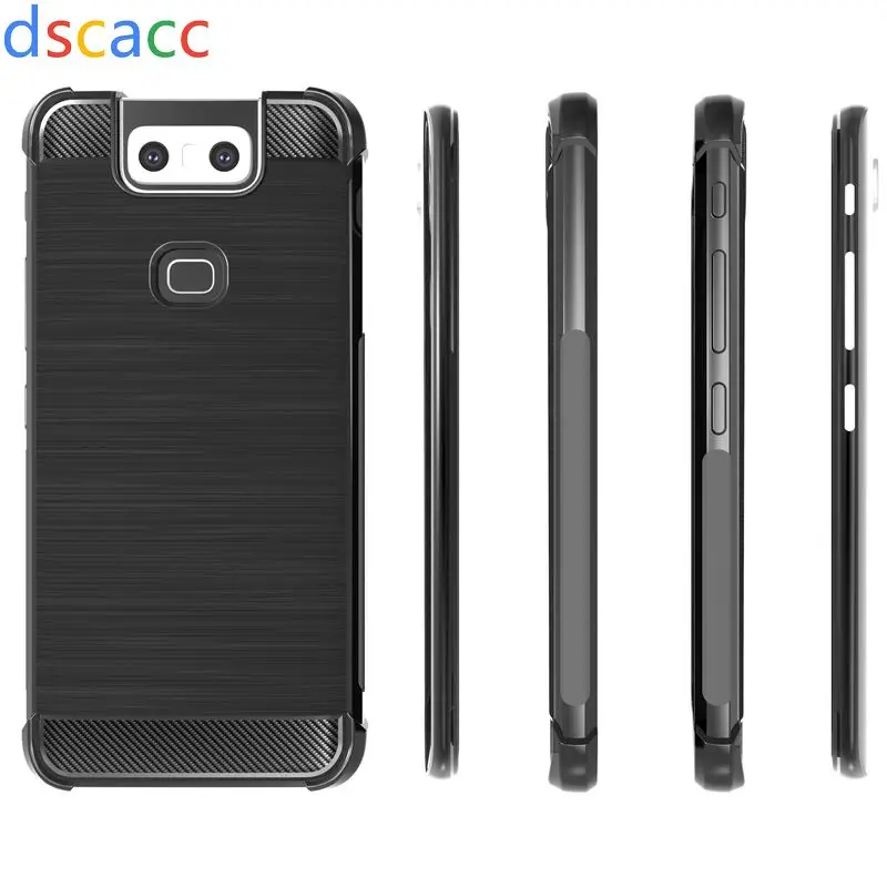 DSCACC чехол из углеродного волокна с воздушной подушкой TPU для ASUS Zenfone Max Pro M2 ZB631KL ZB630KL ZB632KL ZB633KL ZS630kl Live 5z 5 100 шт