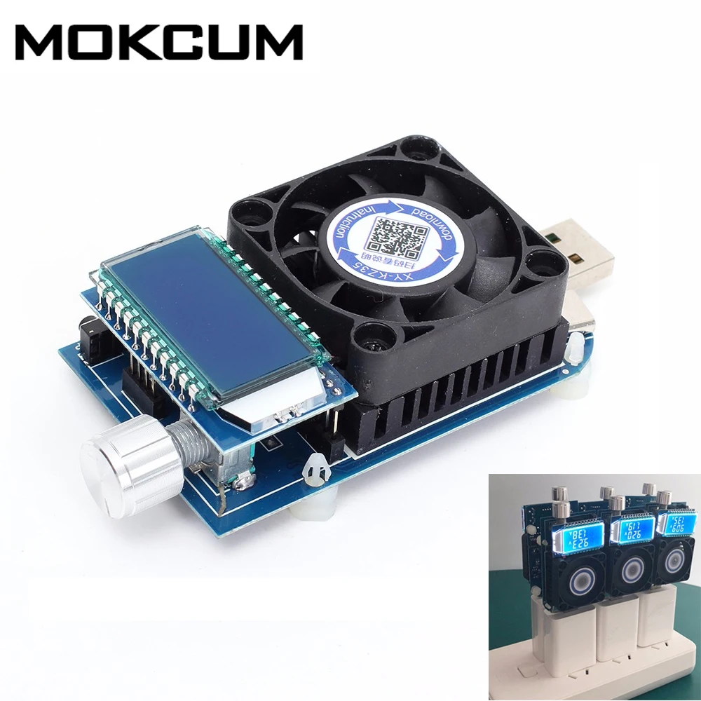 

DC Electronic Load Tester LCD Display Constant Current Aging Resistor Discharger Voltage Current Power Battery Capacity Tester