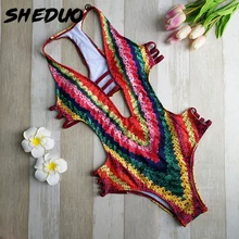 

One-piece floral 2017 Summer Swim Wear Vintage Beach Wear Bandage Monokini Swimsuit Sexy Swimwear Women Bodysuit Bathing Suit