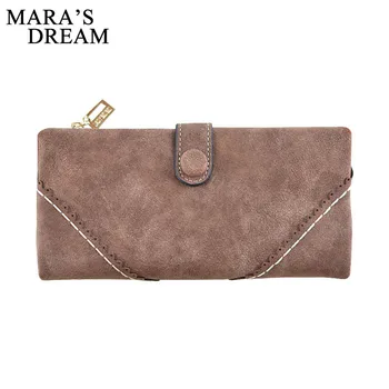 

Mara's Dream New Women Wallets Coin Case Purse Phone Card Wallet Leather Purse Ms Frosted Long Purse Vintage Buckles Lace Wallet