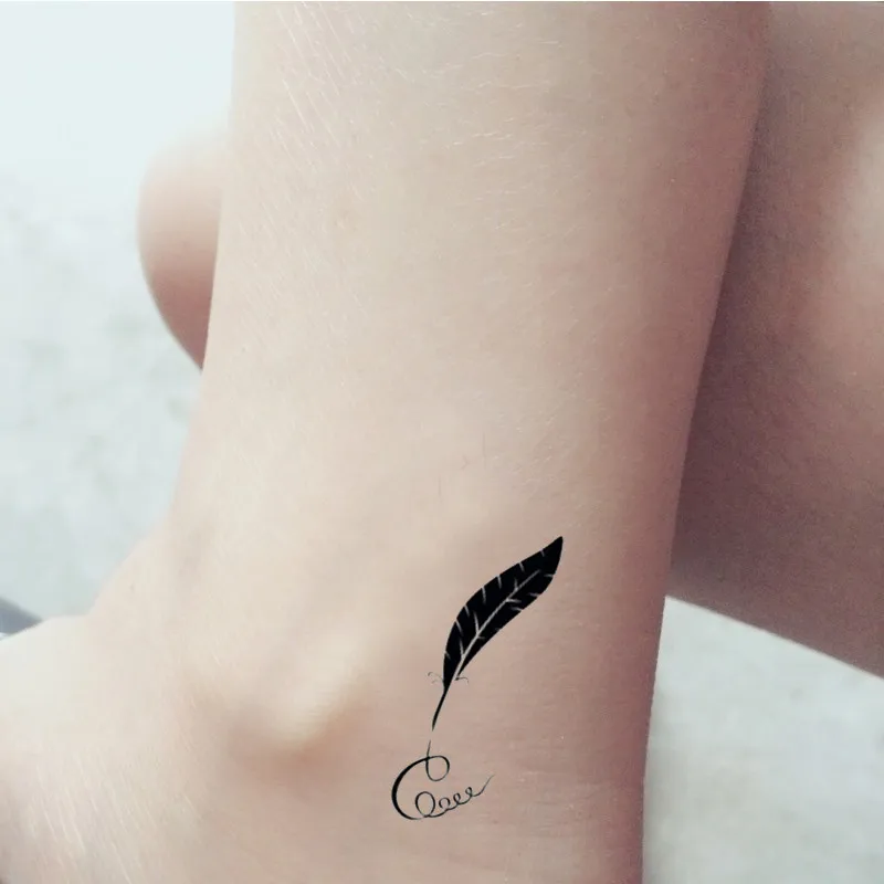 

2017 New style tatoo henna fake tattoo flash tatto temporary tattoo sticker men TaTy tatuagem tattoos Feather WM033