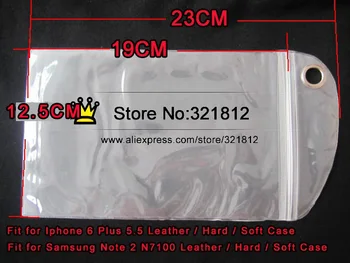 

23*12.5CM Poly Zipper Waterproof Package For Iphone XS MAX X 8 7 Plus 6 6S Galaxy Note 9 8 S8 S7 Case Retail PVC Leather 2000pcs