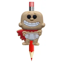 1 шт., трусы-карандаши с изображением капитана из мультфильма, соломенная подвеска, школьные принадлежности для студентов, ручка-держатель, ручка-карандаш, подарки для детей