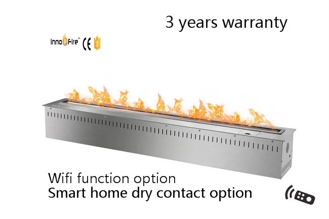 

Hot sale 48 inch intelligent silver or black remote control stainless steel alcohol burner