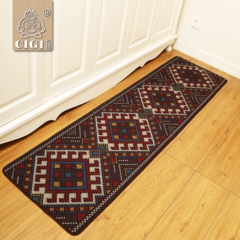 

CIGI Folk Style Bedroom Carpet Bedside Living Room Table Sofa Floor Mat Entrace Doormat Washable Carpet Anti Skid Creative Mat