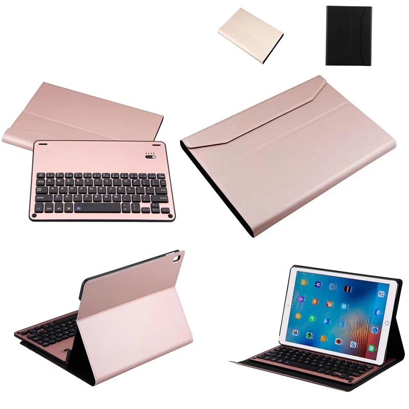 Removable Aluminum alloy Bluetooth font b Keyboard b font PU font b Case b font For