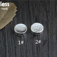 Uglyless Подлинная S 925 стерлингового серебра круглые хлопья фурнитура для бусин ювелирные изделия DIY классический мини-разделитель бусины ручной работы