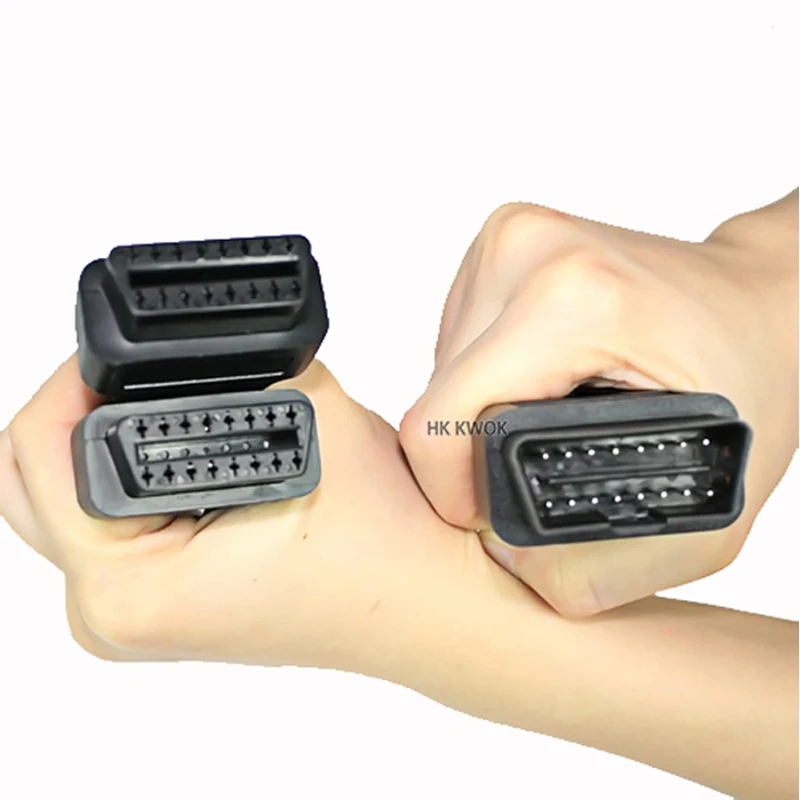 Новый 16 контактный Штекерный и двойной гнездовой Y кабель OBD2 OBDII разветвитель