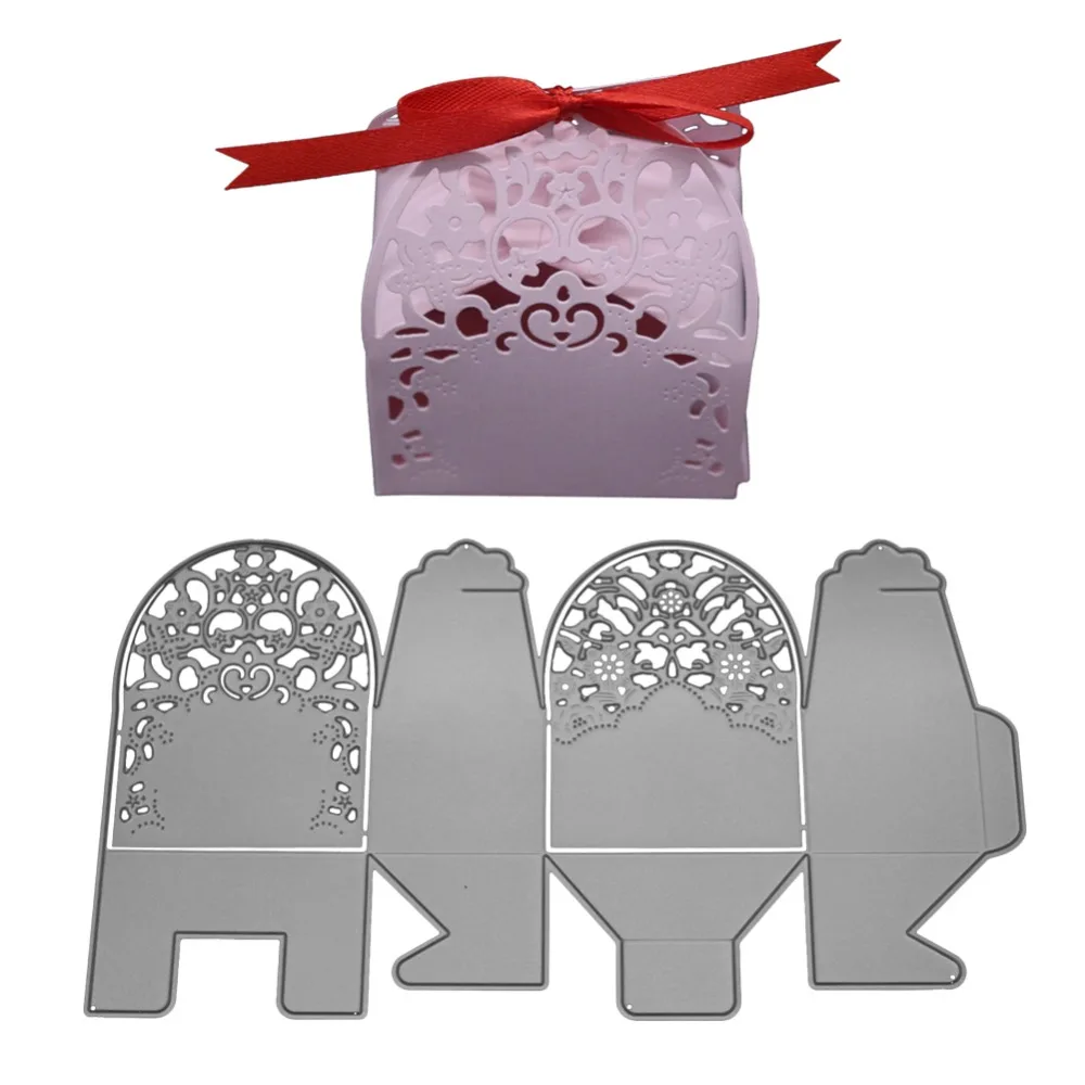 

Flower Big Candy Gift Box Dies Metal Cutting Dies 3D DIY Scrapbooking Craft Die Cut Photo Invitation Cards Decoration Embossing