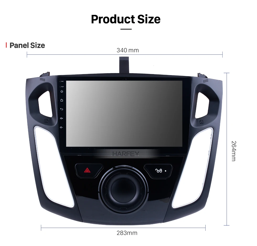 Harfey Android 8,1 gps навигационное радио для 2011 2012- Ford Focus Автомобильный мультимедийный плеер с " сенсорным экраном Зеркало Ссылка DAB