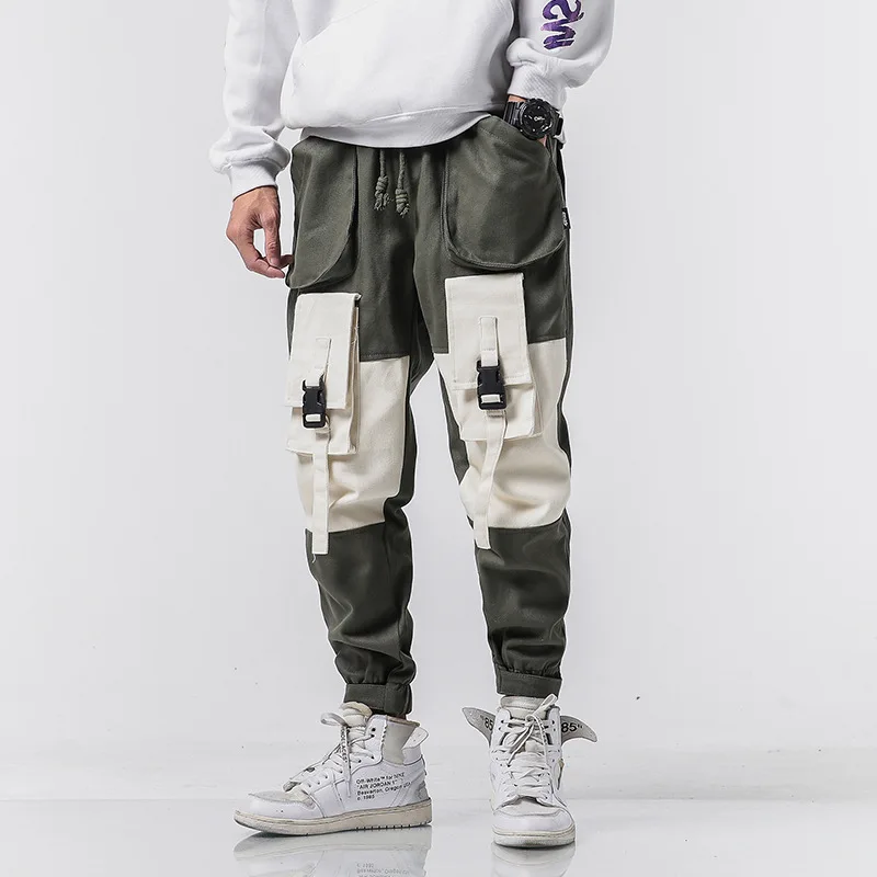 Overalls male 2019 spring tide new student individuality joker loose casual pants
