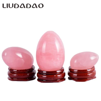 

Natural Undrilled Yoni Eggs Rose Quartz Ben Wa Ball Exercise Muscle Pelvic Floor Body Care Tools Small Individual Large Size