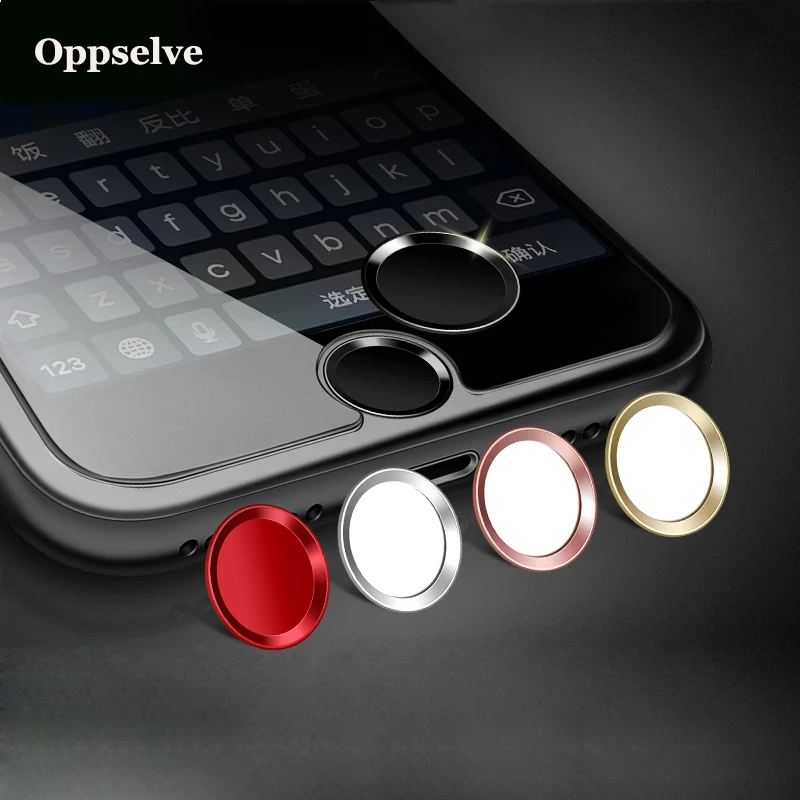 Oppselve-etiqueta universal botão home, iphone 8, 7, 6 s, 6 s mais, 5, 5S, identificação de toque de impressão digital, protetor anti-suor para ipad