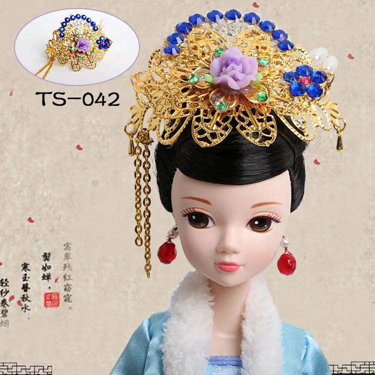 Заколка для волос для куклы китайский костюм ювелирные изделия ручной работы металлический головной убор для 1/6 Bjd куклы аксессуары Игрушки для девочек TS-037