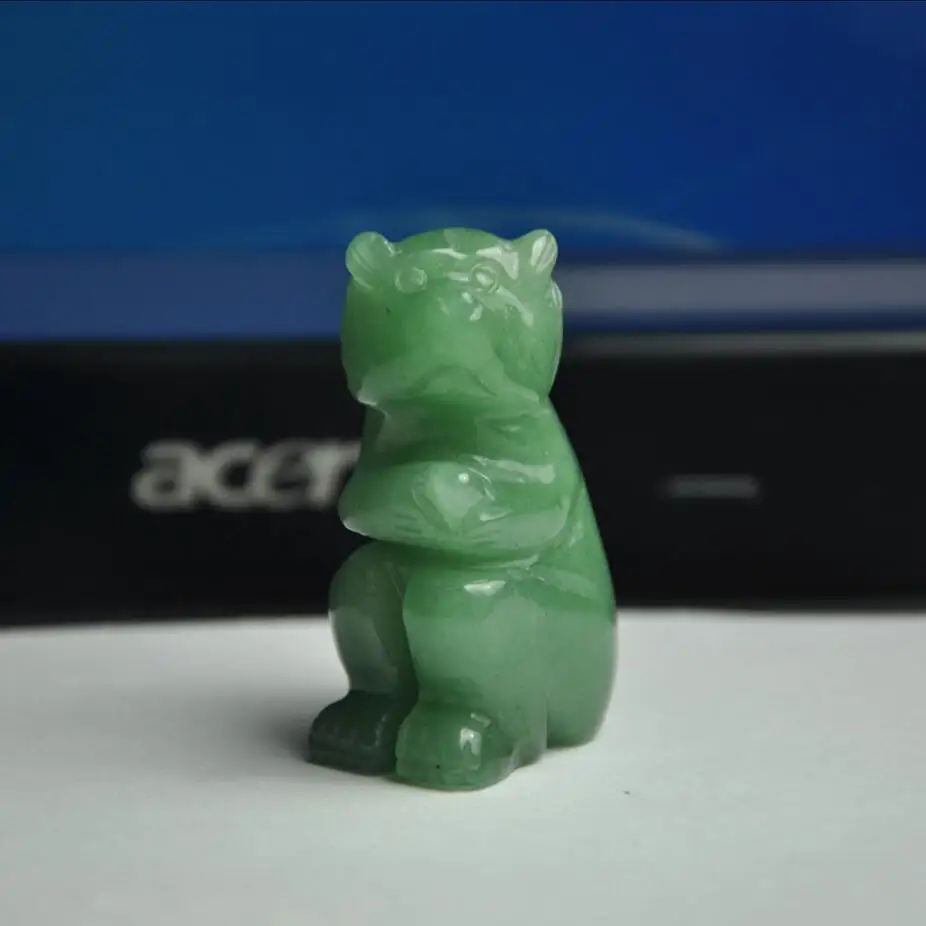SCY 1024 +++Pure natural stone Green Aventurine monkey auspicious ornaments | Дом и сад