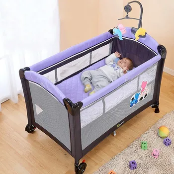 

Multifunctional Folding Bed Portable Baby Cradle With Mosquito Net Baby Shaker