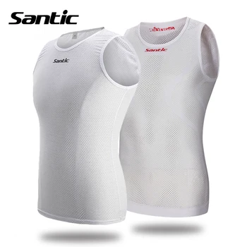 

Santic Men Cycling Jersey Keep Dry Warm Mesh Cycling Vest Sleeveless Bike Bicycle Undershirt Sports Downhill Cycling Clothing