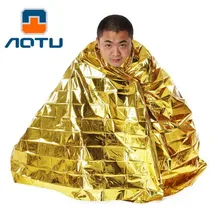 2 шт., 210*140 см, одеяло для выживания на открытом воздухе, водонепроницаемое, аварийное, туристическое, Походное, Походное, для выживания, инструмент для первой помощи, термо-одеяло