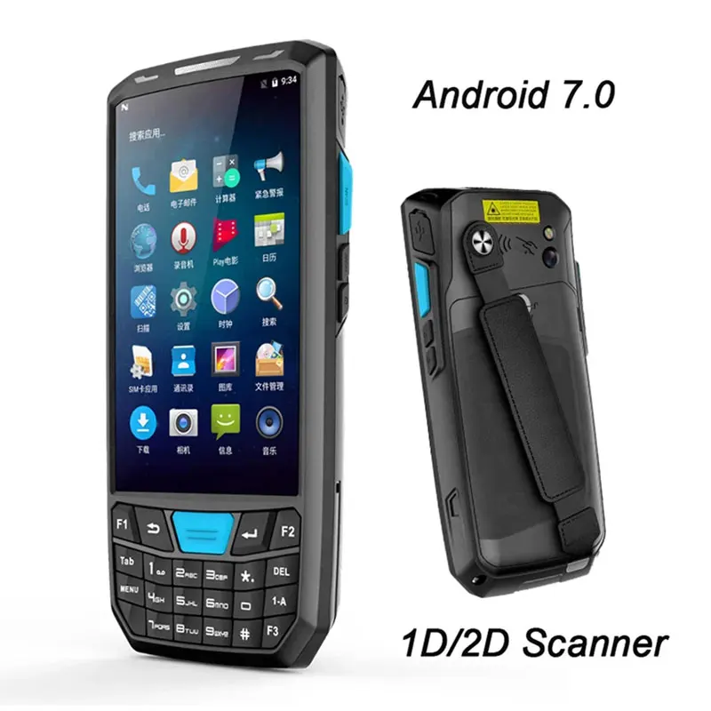 4G المحمولة PDA الروبوت 7.0 POS محطة اللمس شاشة 2D الباركود ماسحة لاسلكية Wifi بلوتوث GPS قارئ شفرة التّعرّف