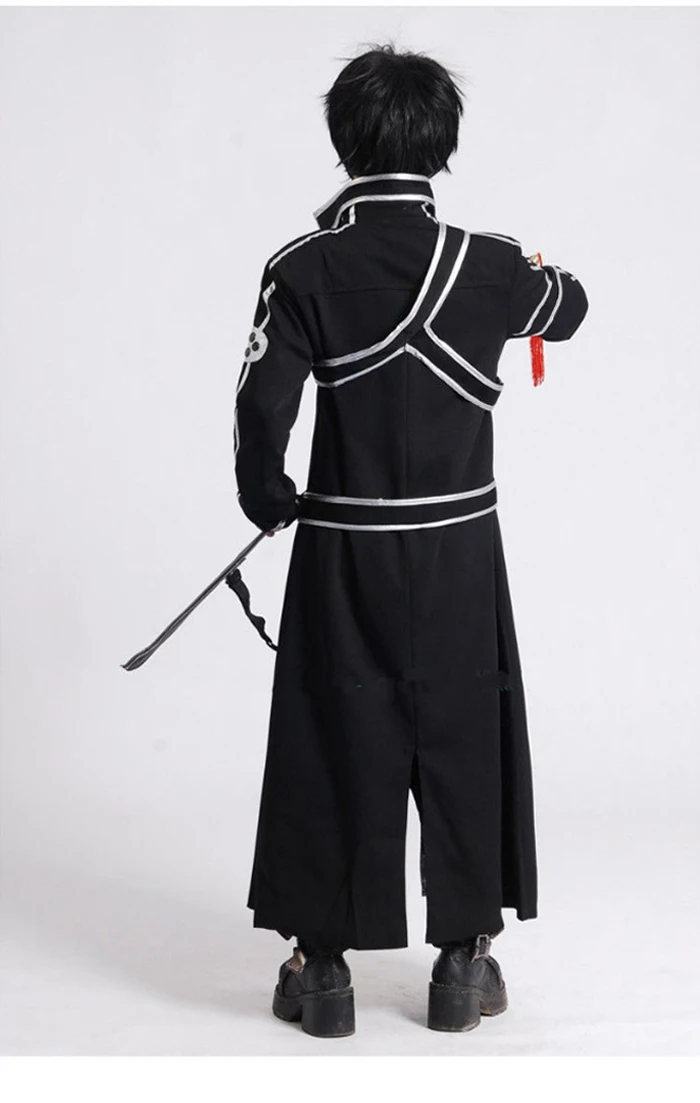 Sword Art Online SAO Kirito Kirigaya Kazuto Robe, Маскарадные костюмы, длинное пальто, Тренч(плащ+ пояс+ лямки