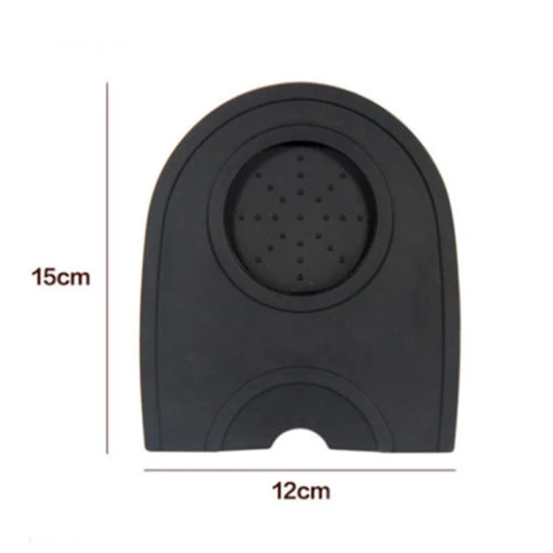 1pc Black Barista Coffee Espresso Latte Art Pen Tamper Holder Silicone Pad Mat