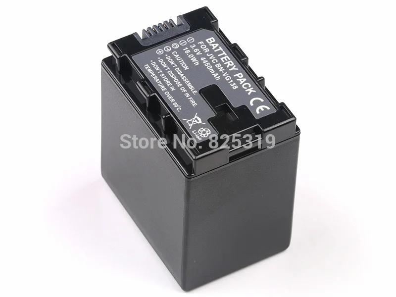 3.6V 4450mAh BN VG138 Decoded Video digital Camera DATA Battery for JVC Everio GZ HM300 GZ HM301