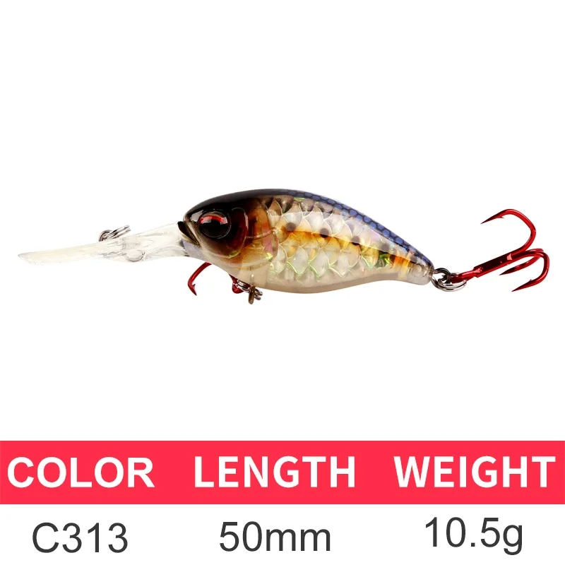 XTS Crankbaits Crank Bait Гольян рыболовные приманки плавающий Topwater воблеры 5 см 10,5 г твердая приманка искусственная Jerkbait 3507 - Цвет: C313