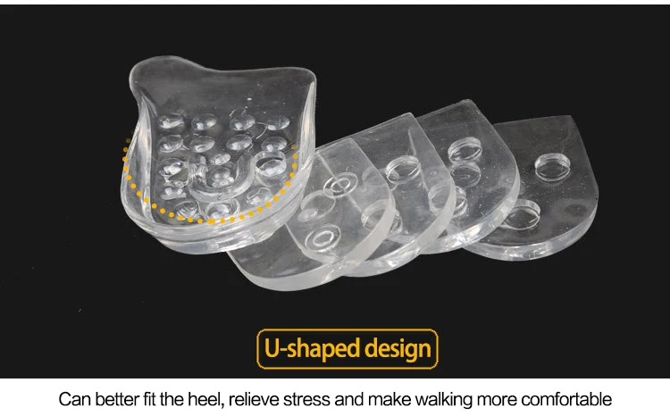 5 слоев Регулируемый более высокий Стельки силиконовые гелевые вставки Лифт обувные колодки со скрытым каблуком, увеличивающие рост удобные Прозрачный каблук подушки