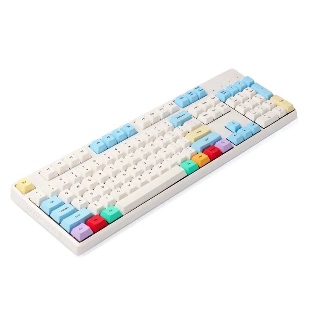 YMDK Вишневый профиль ANSI 104 краситель Sub Пустой Толстый PBT Мел Keyset Keycap для Cherry MX переключатели механическая клавиатура