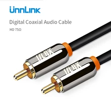 Unnlink Coaxial Cable 75ohm Stereo Digital RCA Audio Cable 1m 2m 1.5m 3m 5m 8m 10m Male to Male Hifi For Subwoofer TV AV Speaker