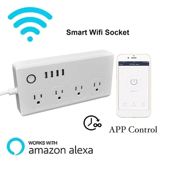 

SM-S0301 Wireless Control Wifi Multi Plug Power Socket Smart Home Automation US Plug Outlet