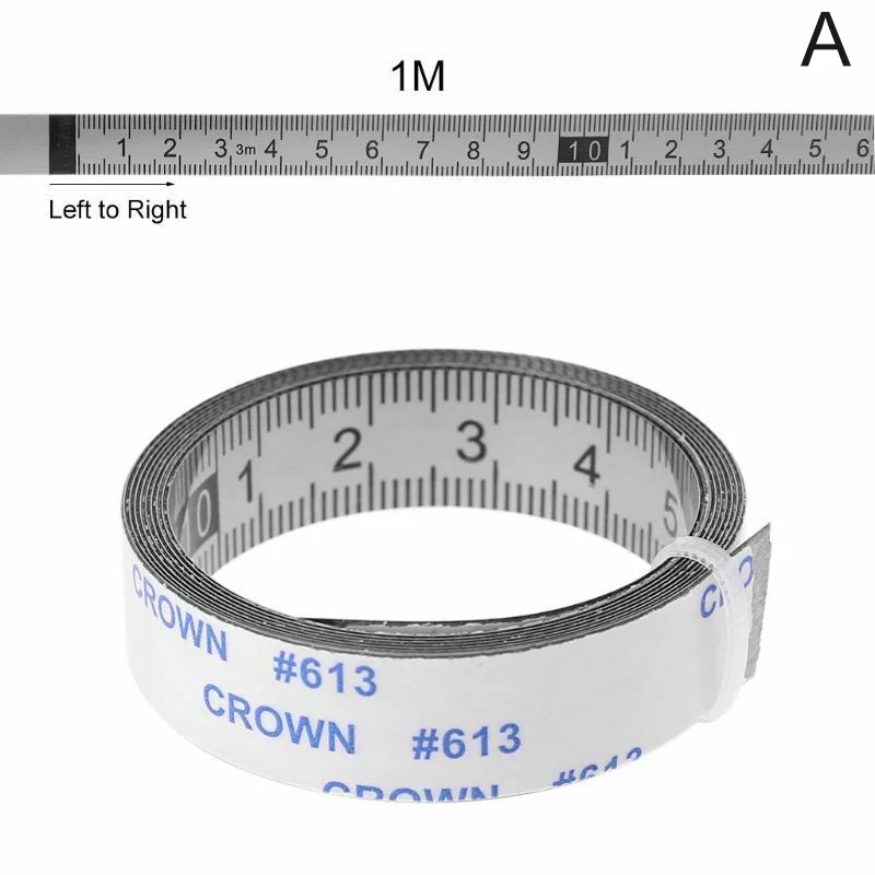 Новейшая рулетка из нержавеющей стали, рулетка, самоклеющаяся Метрическая линейка - Цвет: A 1M