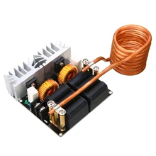 1pc 1000W ZVS Low Voltage Heating Module Induction Heating Heater DIY Board Module with Tesla Coil For Test Tool 5 12v zvs low voltage induction heating power supply module induction heating board for induction heating power supply with coil