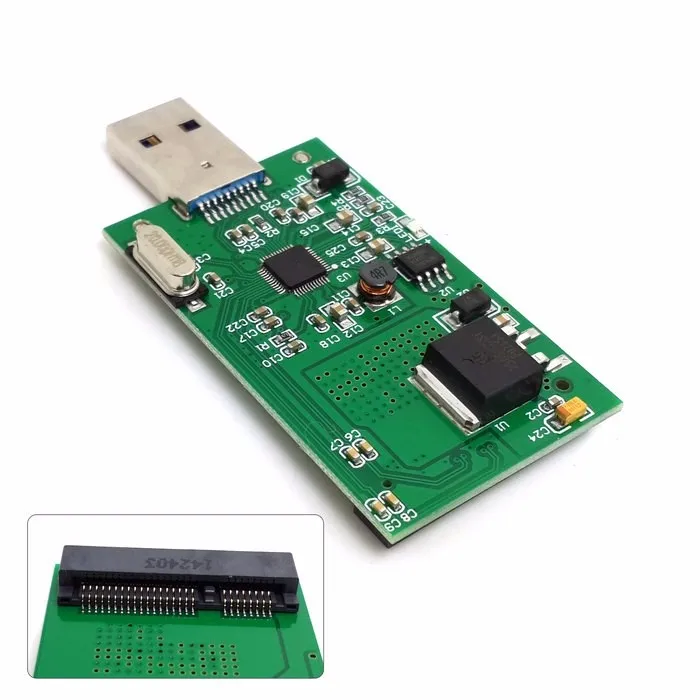 Mini pcie pci express PCI E mSATA к USB 3 0 USB3.0 Внешний SSD PCBA конвейер адаптер карта без