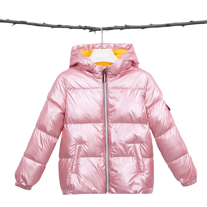 

Boys coats winter jacket kids down cotton coat Waterproof snowsuit pink Gold silver jacket Hooded parka girls down coats