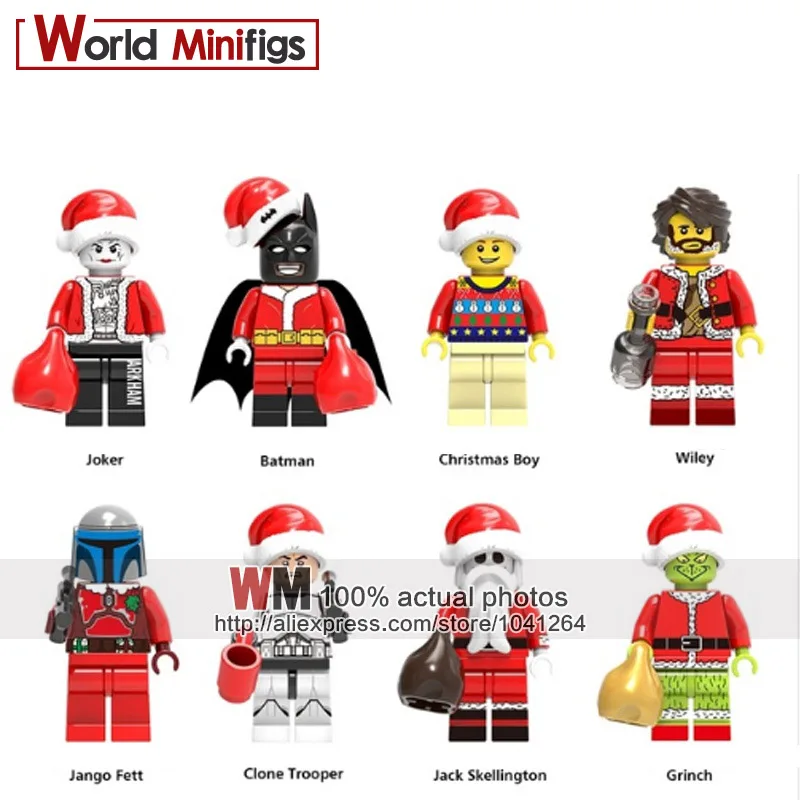 

Single Sale Super Heroes Star Series Space Wars Joker Wiley Jango Fett Jack Skellington Building Blocks Boy Kids Toys