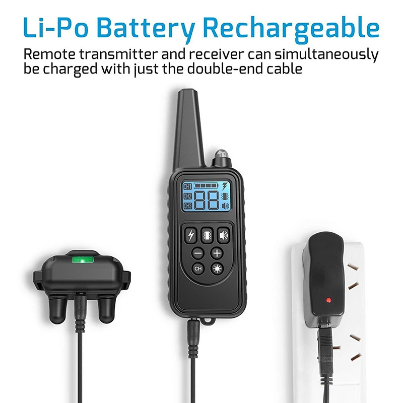 Цена 800 м электрический ошейник для дрессировки собак с ЖК дисплеем пульт дистанционного управления для домашних животных водонепроницаемый пе...