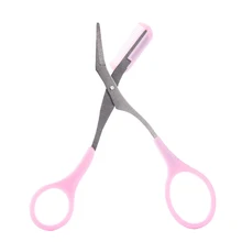 Нержавеющая сталь силикагель для бровей ножницы для волос в носу веки наклейки в форме ножниц Красота Макияж Tool sswell