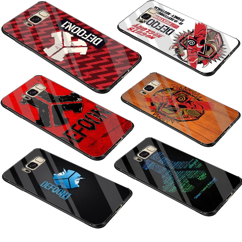 Стеклянный мягкий чехол defqon 1 для Samsung Galaxy A10 A20 A30 A40 A50 A60 A70 S7 Edge S8 S9 Plus S10 Note 8 9 |