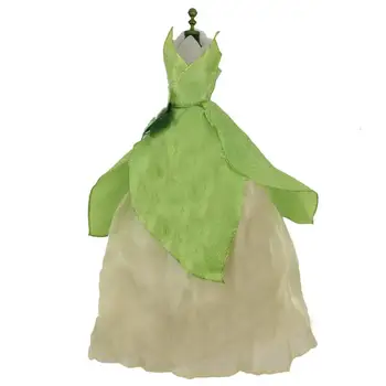 

Handmade Fashion Fairy Tale Strapless Dress Princess Tiana Wedding Party Long Gown Clothes For 17'' Doll Accessories Dollhouse