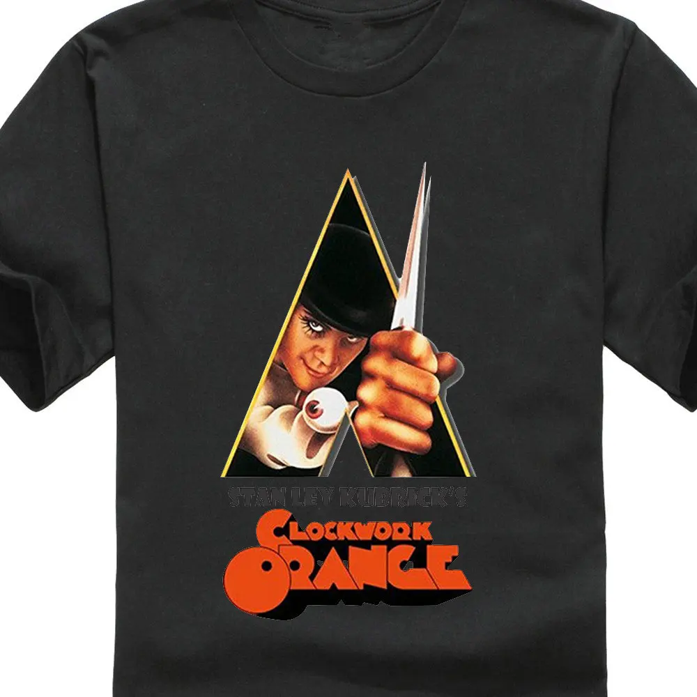 

Fashion Summer Style Men's A Clockwork Orange Alex Malcolm McDowell T-Shirt Classic Cotton Men Round Collar Short Sleeve Solid