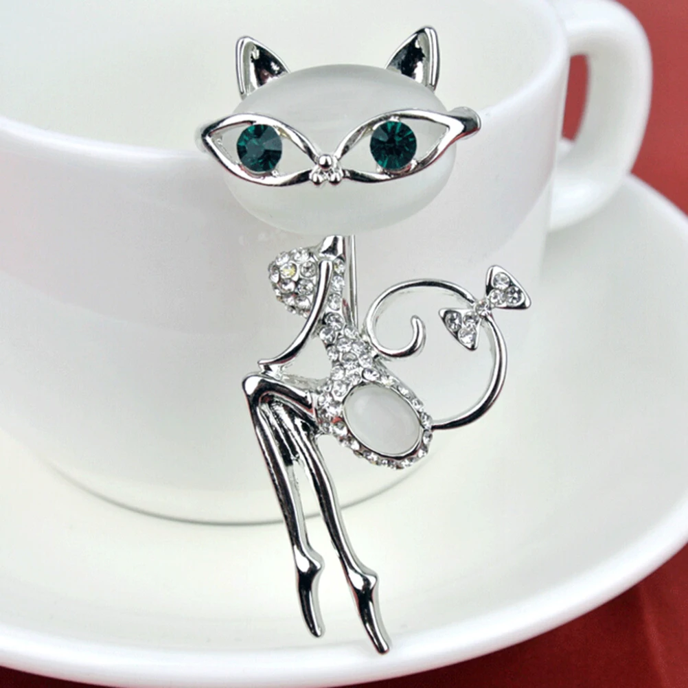 Женская Брошь со стразами модная брошь в виде кошки|pins and brooches|cat pinbrooch fashion |