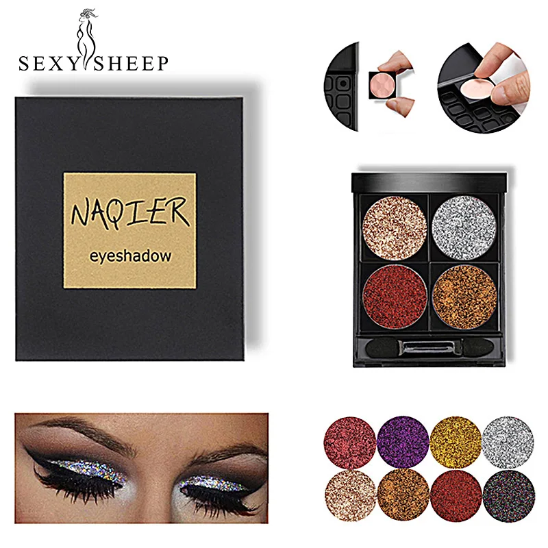 

SEXYSHEEP Hot Fashion Makeup Eye Shadow Soft Glitter Shimmering Colors Eyeshadow Metallic Eye Cosmetic For All Kinds Of Skin