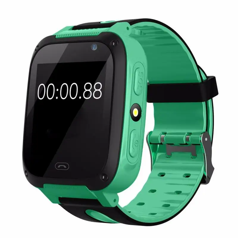V6 детские gps часы Детские умные часы с sim-картой умные часы LBS трекер камера Bluetooth Анти Потеря монитор SOS Вызов - Цвет: Зеленый