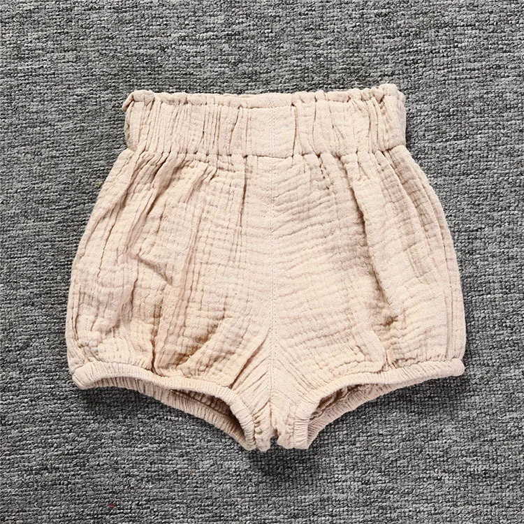 2019 летние шорты для маленьких девочек и мальчиков, льняные хлопковые детские наряды, одежда для детей, удобная одежда для новорожденных