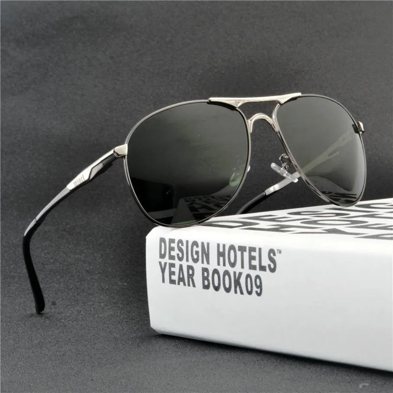 Брендовые дизайнерские стеклянные солнцезащитные очки es для женщин/мужчин Поляризованные UV400 классические ретро Пилот мужские очки UV400 с коробкой NX - Цвет линз: gray green